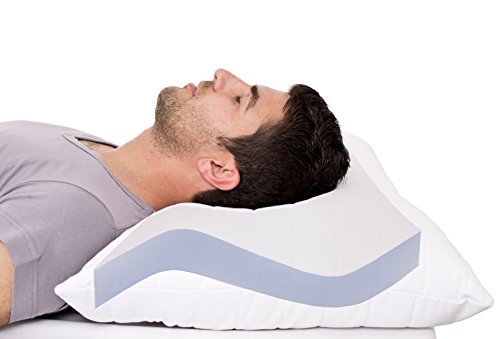 AGIA TEX Anti-Schnarch-Kissen Orthopädisches Nackenstützkissen 40 x 80 cm mit samtweichen Mikrofaserbezug Öko-Tex 100