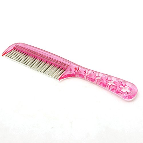 New Pink Cool Special Hair Wig Hairpiece Care Anti-static 22 Small Steel Tooth Comb