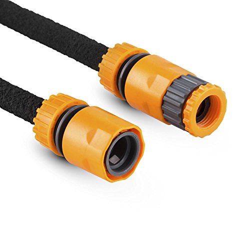 Waldbeck Sparkle 50 Perlschlauch Tropfschlauch Gartenschlauch (1/2″-Anschluss, 50 m, wassersparend, Wasserhahn-Adapter, Schnellsteckverbinder) schwarz - 2