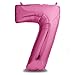 Produktbild Zenball Luftballon Geburtstag XXL 101cm Pink - Riesen Folienballon in 40" Geburtstagsdeko Ideale Deko (Zahl 7)