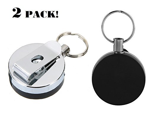 Preisvergleich Produktbild Schlüssel Jojo,Adkwse Schlüsselband Ausziehbar mit Seilzug 2 Stück,Schluesselanhaenger Jojo Extra Stark Stahlseil(Schwarz)Schlüssel Jojo,Adkwse Schlüsselband Ausziehbar mit Seilzug 2 Stück,Schluesselanhaenger Jojo Extra Stark Stahlseil(Schwarz)