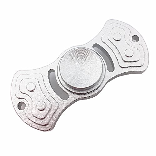 GAEA Fidget Spinner High Speed Bearing ADHD Focus Anxiety Relief Spinner with Original Spinner Connector (Silvery)
