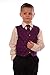 4-Piece Baby Boys Black & Purple Suit
