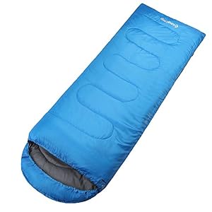 KingCamp Oasis 250 Lightweight Mummy Blue Right Sleeping Bag 100% Polyester For Camping Hiking Trekking Warm Can Be Joined Together