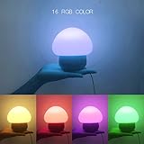 LED-Nachtlicht , SUNNIOR beweglicher Silikon-netter Pilz Nursery Nachttischlampe für Schlafzimmer Wohnzimmer Camping Picknick Innen- und Außenbereich - 5
