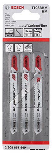 Bosch 2608667449 Stichsägeblätter T 108 BHM 3 Stück - 2