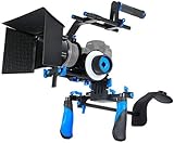Con la estabilización del soporte de hombro conseguirás una filmación libre de vibraciones. Altura regulable; puede montarse con Follow Focus para el control de enfoque preciso