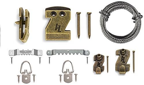 HangZ Professional Hanging Kit Picture 10lb-30lb 11103 Perfect for multiple hanging options with picture frames, mirrors and canvas. by HangZ