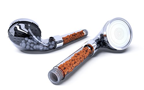 Duschkopf mit Filterionisator handbrause – erzielt basischen ph-Wert – spart um 35% Wasser – Filtert Bakterien, Metalle, Chlor für fühlbar weiche Haut und gesundes Haar - 8