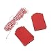 Produktbild UEETEK 100pcs Kraftkarton Papier Geschenk Umbauten Geschenk Aufkleber mit 10M Hanfseil, Rot