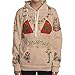 Produktbild Moonuy Männer Langarm Pullover Mann Hoodied Sweatshirt Lustige Weihnachten 3D Brief Print mit Kapuze Pocket Vintage Outwear