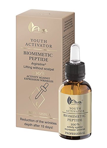 AVA YOUTH ACTIVATOR BIOMIMETIC PEPTIDE - ARGIRELINE - 100% activity against expression wrinkles. Lifting without scalpel. Reduction of the wrinkles depth after 15 days!!! 30ml