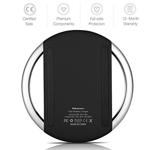 Schnelle drahtlose Aufladeeinheit, Aibesser schnelle Gebühr Qi drahtlose aufladenauflage für Samsung-Galaxie S7 S7 Rand, Anmerkung 5, S6 Kante plus - 5