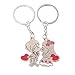Produktbild cdet Schlüssel Ring 1 Paar Lover niedliche Tasche Anhänger Damen Herren Geburtstag Geschenk Verschlüsse für Schlüssel Tasche Ornaments Zubehör
