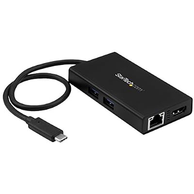 StarTech.com Adaptateur multiport USB C avec Power Delivery - USB-C vers HDMI - USB-C vers Ethernet - Hub USB Type-C - Compatible MacBook