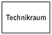 Produktbild Zutrittsschild - Technikraum - Kunststoff Selbstklebend - 20 x 30 cm