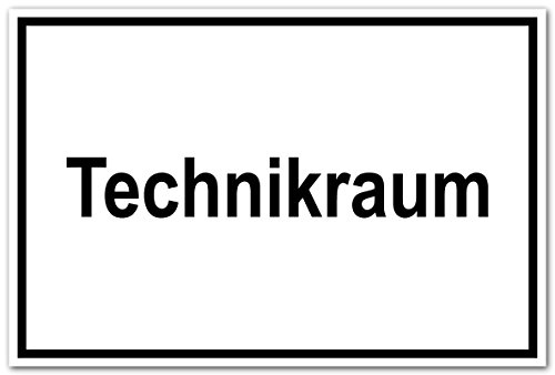 Preisvergleich Produktbild Zutrittsschild - Technikraum - Kunststoff Selbstklebend - 20 x 30 cm