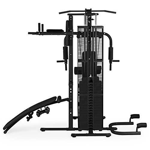 Klarfit Ultimate Gym 5000 Heimtrainer Trainingsstation (Multifunktionale Fitnessstation für über 50 Übungen, inkl. Gewichte) schwarz oder weiß - 3