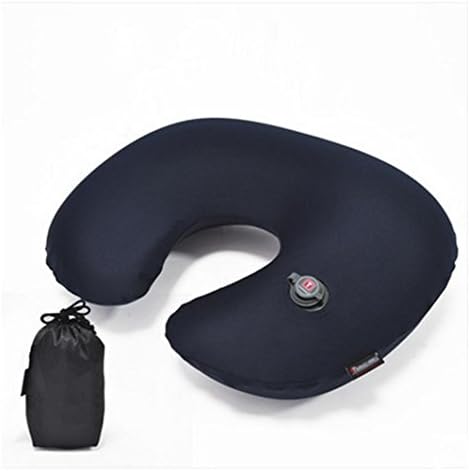 FR® Pillow Multifunction Lycra fabric U type Portable Inflatable pillow Travel aircraft travel Neck pillow , deep blue
