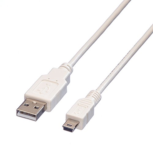 Value 11998708 USB 2.0 Kabel, Typ A auf 5 Polig Mini, 0,8m weiß