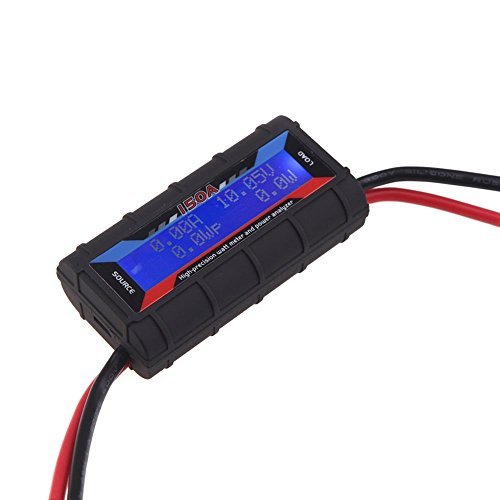 RGBZONE150 Amps Power Analyzer, High Precision RC Watt Meter with Digital LCD Screen for RC, Battery, Solar, Wind Power