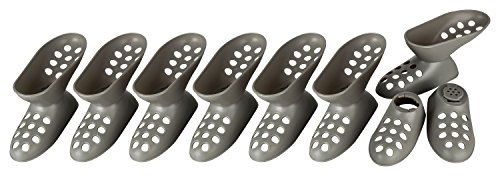 Schuhstapler / Schuhhalter HIGH für Schuhe mit Absatz oder High Heels - Sparset für 8 Paar Schuhe, Farbe:grau
