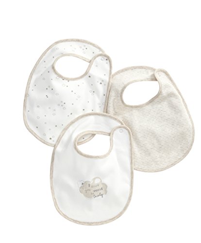 Mamas and Papas Baby-Girls 3 Pack Neckerchief, Off-White (Sand), One Size