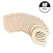 Produktbild Auidy_6TXD 68pcs Holzscheiben Scheiben Hufeisenform unvollendete Holzausschnitte Handwerk DIY Dekoration für Party, Hochzeit und Geburtstag