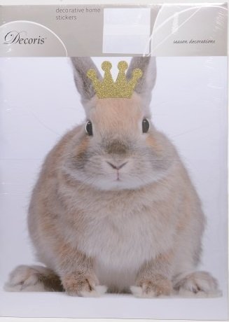 Preisvergleich Produktbild Kaemingk Wandaufkleber Kaninchen Glitter 49 x 69cm