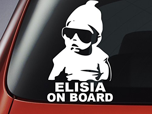 Personalisierbarer Auto-Aufkleber „Baby On Board“, kann mit jedem Namen bedruckt werden, Vinyl - 2