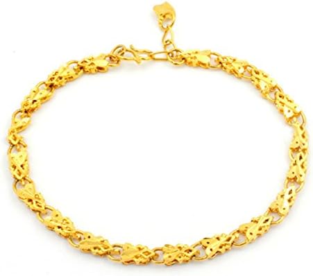 Modern Fashion Do Not Fade Gold Plated Hollow Heart-shaped National Wind Fine Sand Gold Ladies Bracelet,PictureColor-OneSize