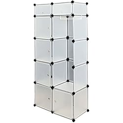 ts-ideen Armoire à vêtements Commode Meuble de rangement Entrée, chambre, salle de bains Blanc