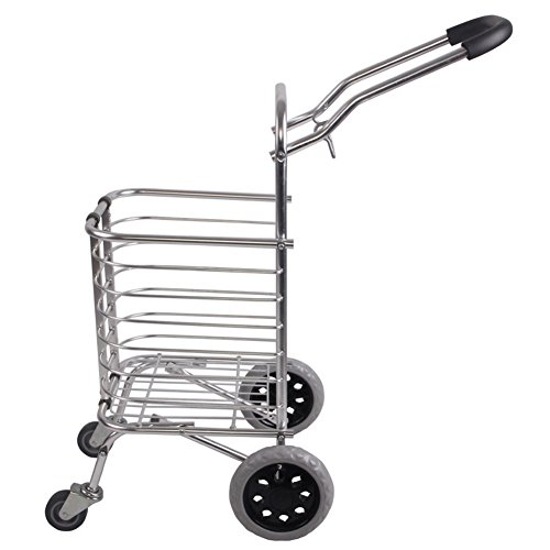 Preisvergleich Produktbild SSDM Beweglicher Zugstangen-Laufkatze-Einkaufswagen-Kl... Treppe-Faltende Lebensmittelgeschäft-Kleiner Wagen-Älterer Laufkatze