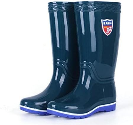 QQnvYUXUE Y&amp;JAXIE Ms. rain boots/high-barrel shoes rain boots/overshoes shoes, green, 38