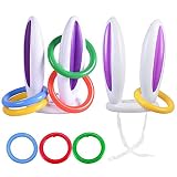 juego del conejo saltarin Orejas de conejo inflables El sombrero con anillos es liviano, plegable y portátil, es un juego interactivo realmente bueno, juegue con sus hijos o familias para ayudarlo a acercar más a sus familias.