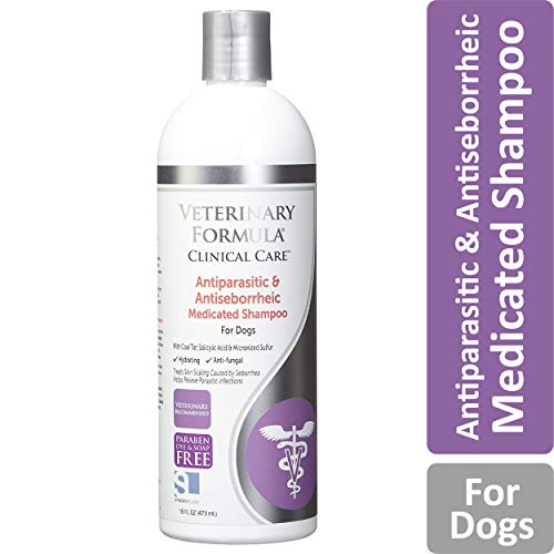 SYNERGY LABS synergylabs fórmula clínico y Veterinario atención antiparasitario & antiseborrheic - Champú Champú para Perros; 16 FL. oz.
