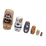 Selbst der kleinste delicated MagiDeal Russische Hund Puppen Matroschka, Matruschka, Matrjoschka, Babuschka 6-tlg