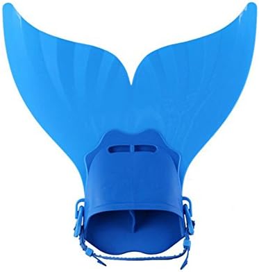 Kids Mermaid Fin Swimming and Training Monofin Flippers Comfortable Adjustable Swim Fins with Soft Strap for Kids Children Teenager