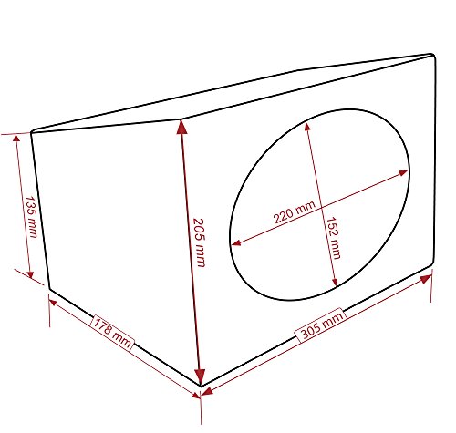 LeergehÃ¤use GehÃ¤use fÃ¼r Oval Lautsprecher 6x9 Zoll - 100% MDF Holz - 1 Paar (2 StÃ¼ck) - Ideal fÃ¼r Hobby,Karneval,Garten,Terrasse,Keller oder Party Anlage #TR6x9#