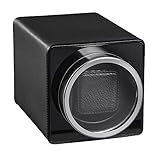 Uhrenbeweger Fur Automatikuhren Rechteck Uhr Display Stand Automatische Uhr Winder Box Aufbewahrungskoffer Für 1 Armbanduhr Schön,Leather-Black