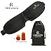 RC Sleeping Eye Mask Contoured & Comfortable Sleep Eye Blindfold Mask & Ear Plug Set for Men or Women. Includes Carry Pouch for Eye Mask and Ear Plugs - Great for Travel, Shift Work & Meditation - Black