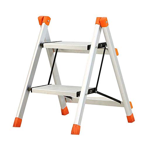 Preisvergleich Produktbild HBING Haushaltsleiter Zweistufige Leiter Aluminiumlegierung Folding Multifunktionale Verdickung Zweistufige Leiter Mann Wort Leiter KüChe AutowäSche Steigen Leiter