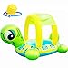 Produktbild GWM Badewanne Aufblasbarer Schwimmring, Turtle Shade Seat Kinderspielwasser-Sitz für Kinder Niedliche Verdickung