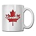 Produktbild JOJOLASQ Canada Leaf Maple Leaf Coffee Mugs Ceramic Cocoa Cups with Large C-Handle Funny Coffee Mug Cool Coffee Tea Cup 11 Ounces for Family and Friend