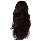 Elegant Hair - 22" Ladies 3/4 WIG Half Fall Clip In Hair Piece CURLY Dark Brown #4 250g