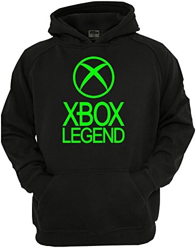 XBOX LEGEND CHILDRENS HOODIE, SIZES 5-13 YEARS, GAMER HOODIE (12-13 YEARS (34" CHEST), BLACK)
