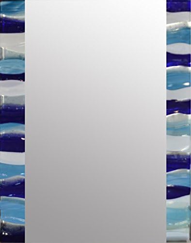 Spires Art "Aqua Ripple Rectangle" Wall-Mounted Mirrors, Multi-Colour