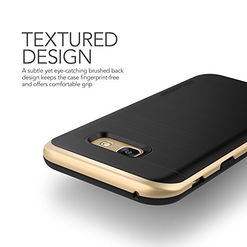 Samsung Galaxy A5  2017  m  vil  VRS   Tel  fono M  vil  Negro   Oro  doppelschichter Premium de protecci  n Silicona Dise  o y PC Case Dual Layer TPU Bumper Funda Carcasa  High Pro Shield  para Samsung Galaxy A5  2017