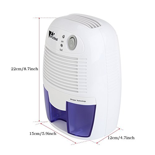 Amzdeal Mini Luftentfeuchter, Raumentfeuchter gegen Feuchtigkeit, 250ml/24Stunden, im Schlafzimmer, Badezimmer, Garderobe, Bücherhaus und Garage - 2