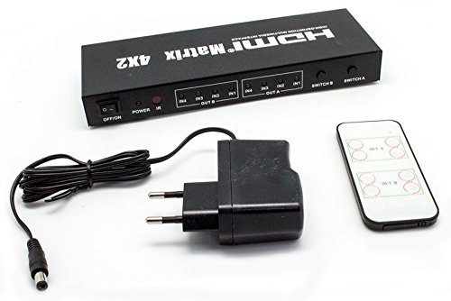 4×2 HDMI Matrix Yatek YK-0402 Switch unterstützt bis zu 1080p und 3D - 5